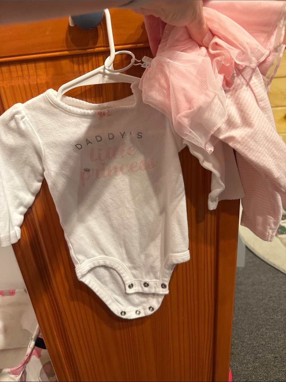 White and Pink Baby 2-Piece Bodysuit - Daddy's Little Princess